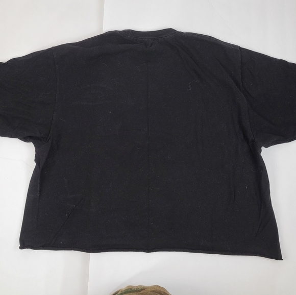 Hamilton Black Cropped Graphic Print Tshirt Large - Picture 6 of 6